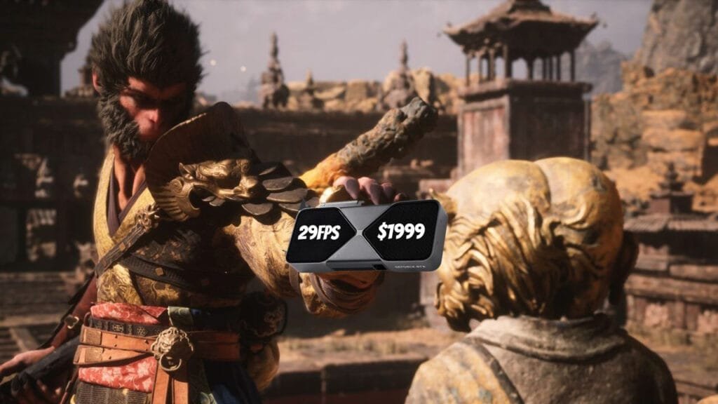 عملکرد RTX 5090 در اجرای بازی Black Myth Wukong بدون DLSS